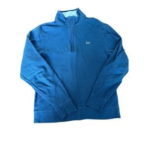 Vineyard Vines solid saltwater quarter zip mens XS navy